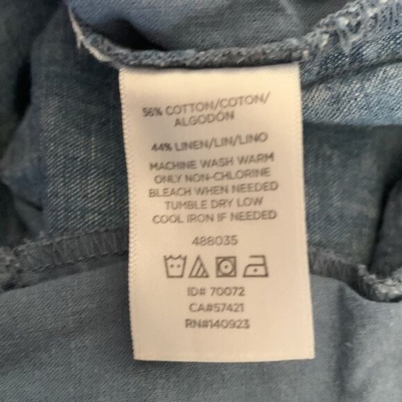 The Riviera Short Chambray Scalloped Hem Womens Size 12 Loft - Picture 4 of 10